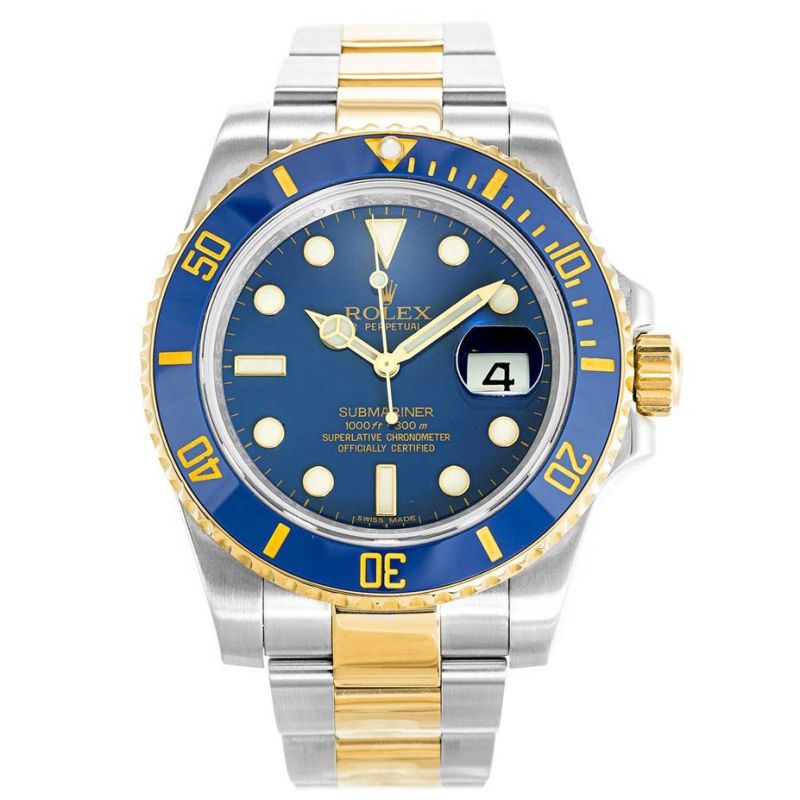 Rolex Submariner Mechanical Automatic 2009 Blue Dial Stainless Steel Men Wristwatch 116613LB