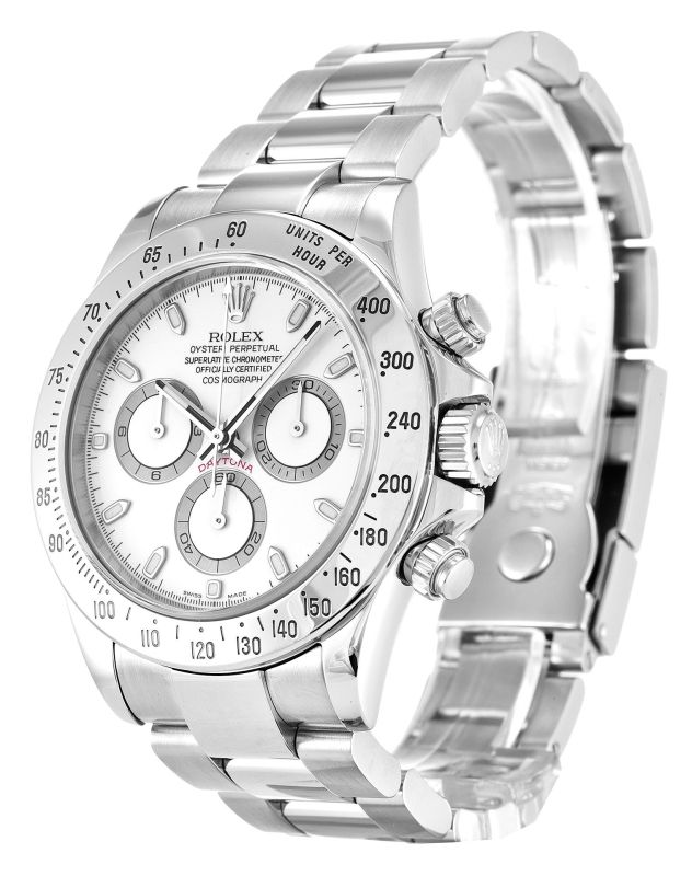 Rolex Cosmograph Daytona Mechanical Automatic 2016 White Dial Stainless Steel Men Wristwatch 116520-0016