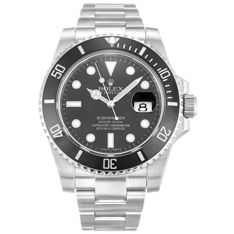 Rolex Submariner Mechanical Automatic 2010 Black Dial Stainless Steel Men Wristwatch 116610LN