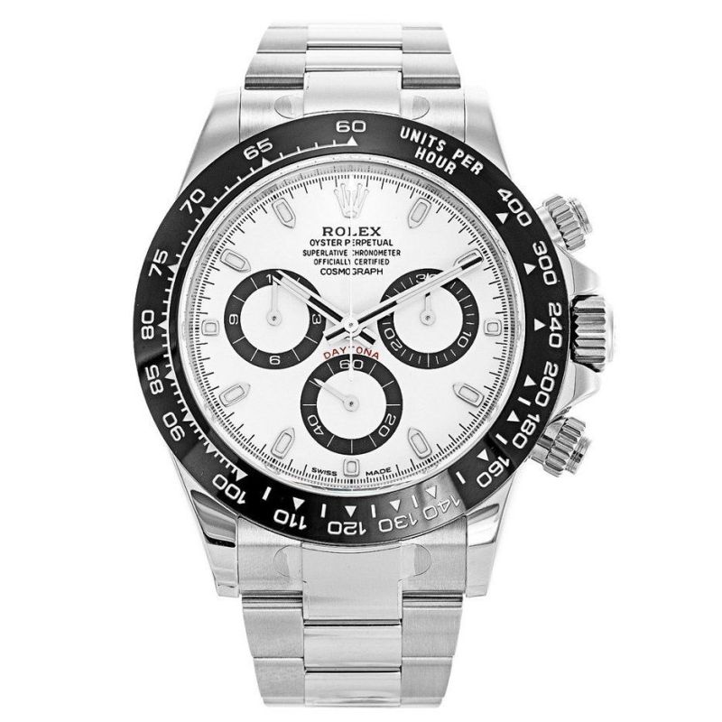 Rolex Cosmograph Daytona Mechanical Automatic 2016 White Dial Stainless Steel Men Wristwatch 116500LN-0001