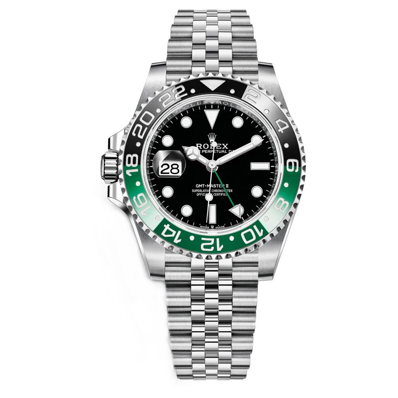 Rolex GMT-Master II 2022 New Left-Hand Sprite Mechanical Automatic Black Dial Jubilee Bracelet Men Wristwatch 126720VTNR