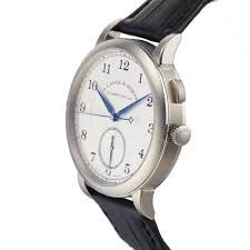 A. Lange 1815「向 Walter Lange 致敬」機械手動銀色錶盤白金錶殼男士腕錶 297.026