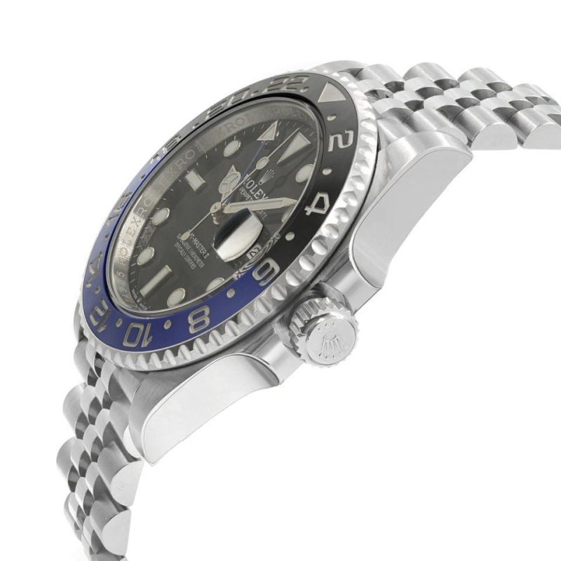 Rolex GMT-Master II Fashion Batman Mechanical Automatic Black Dial Blue Bezel Jubilee Men Wristwatch 126710BLNR