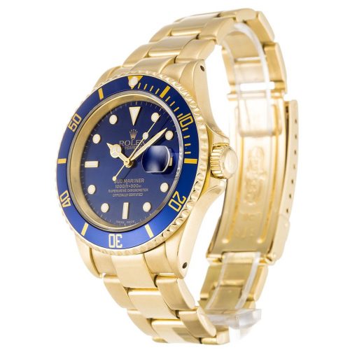 Rolex Submariner Classic Mechanical Automatic Blue Dial Stainless Steel Men Wristwatch 16618