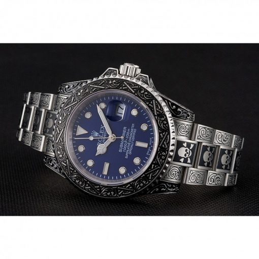 Rolex Submariner Mature Mechanical Automatic Blue Dial Stainless Steel Men Wristwatch 1454091