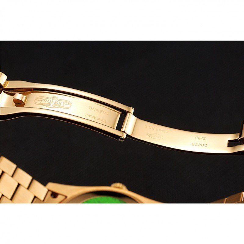 Rolex DayDate Classic Mechanical Automatic Gold Dial Yellow Gold Plated Men Wristwatch 1453954