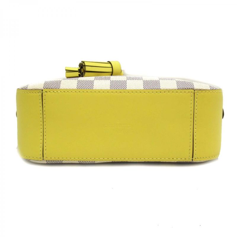 Louis Vuitton Damier Azur Saintonge Limited Edition Yellow Cavans Women Messenger Shoudler Bag N40154