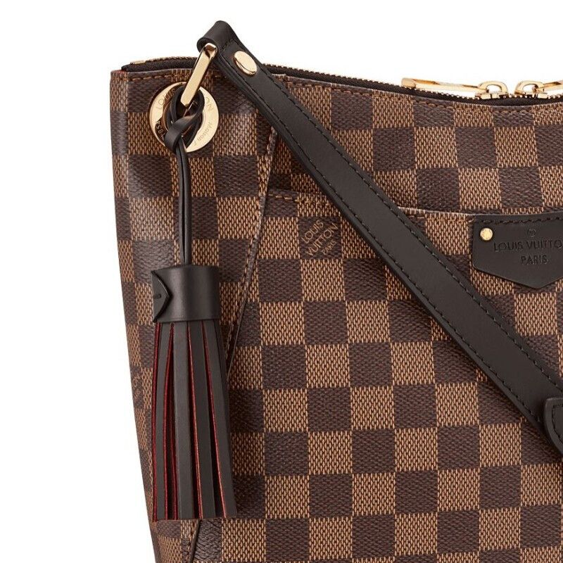 Louis Vuitton Damier Ebene South Bank Besace Brown Canvas Women Messenger Shoulder Bag N42230