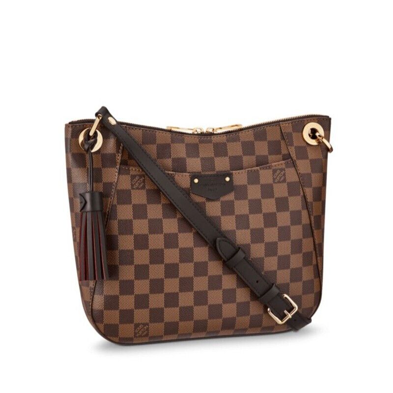 Louis Vuitton Damier Ebene South Bank Besace Brown Canvas Women Messenger Shoulder Bag N42230