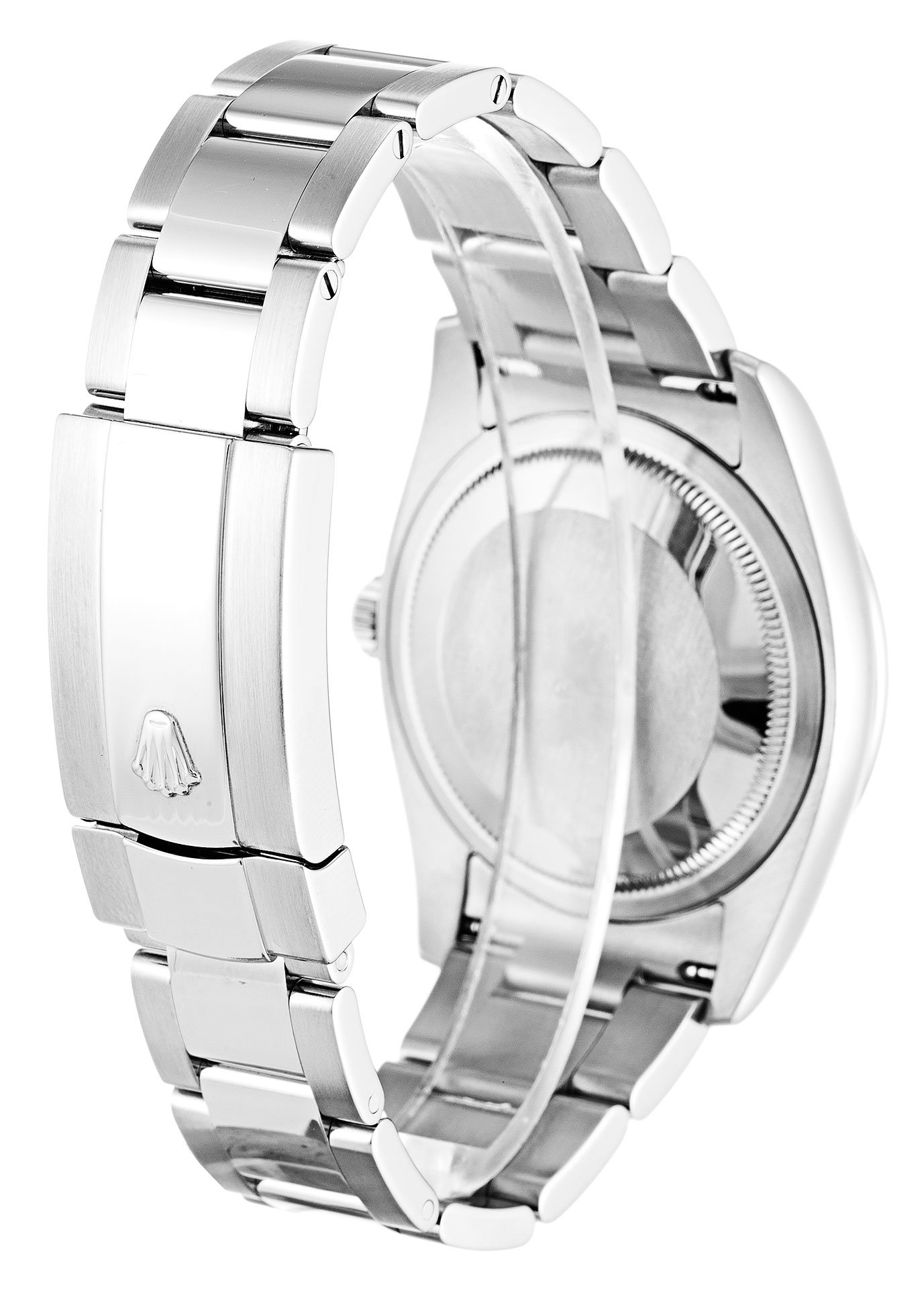 Rolex Datejust Romantic Mechanical Tự động Mặt số màu hồng bằng thép Bộ vàng trắng đính kim cương Đồng hồ đeo tay nữ 116244