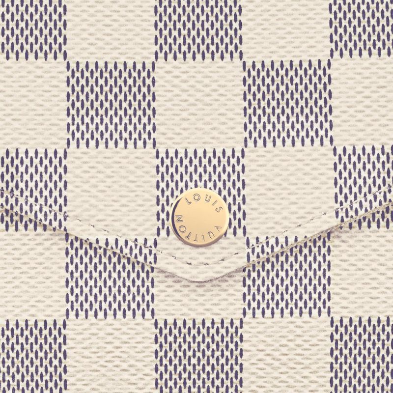 Louis Vuitton Damier Azur Pochette Felicie Beige Canvas Women Satchel Shoulder Bag N63106