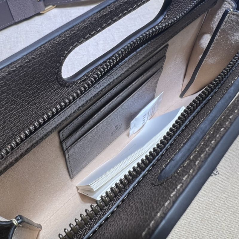 Gucci Ophidia Classic Dark Coffee Leather Women Belt Bag 704196