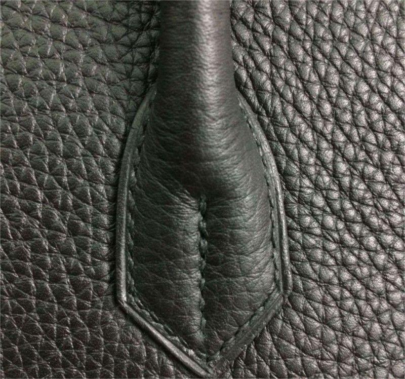 Hermes Birkin 30 CM Clássico Preto Clemence Couro Bolsa Feminina Bolsa