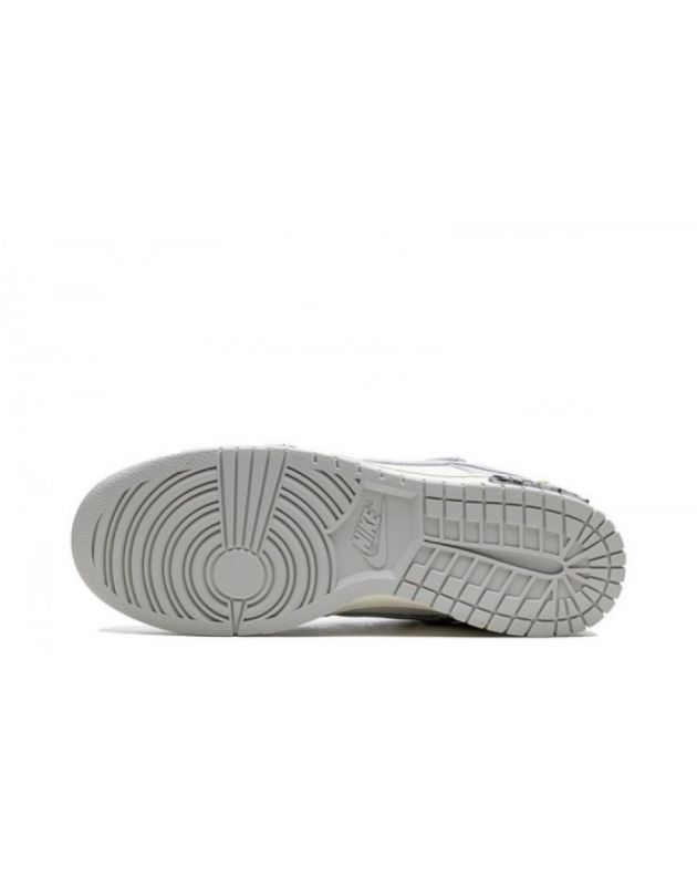 Nike X Off-White SB Dunk Low 2021 Lot 49 Canvas Rubber Sole Casual Sneakers DM1602-123