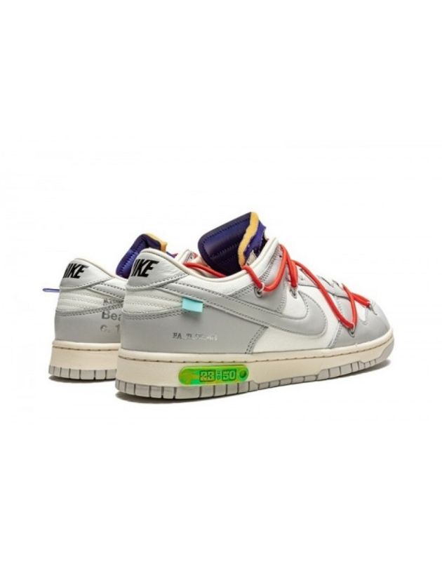 Nike SB Dunk Low X Off-White 2021 Lot 23 Canvas Rubber Sole Casual Sneakers DM1602-126