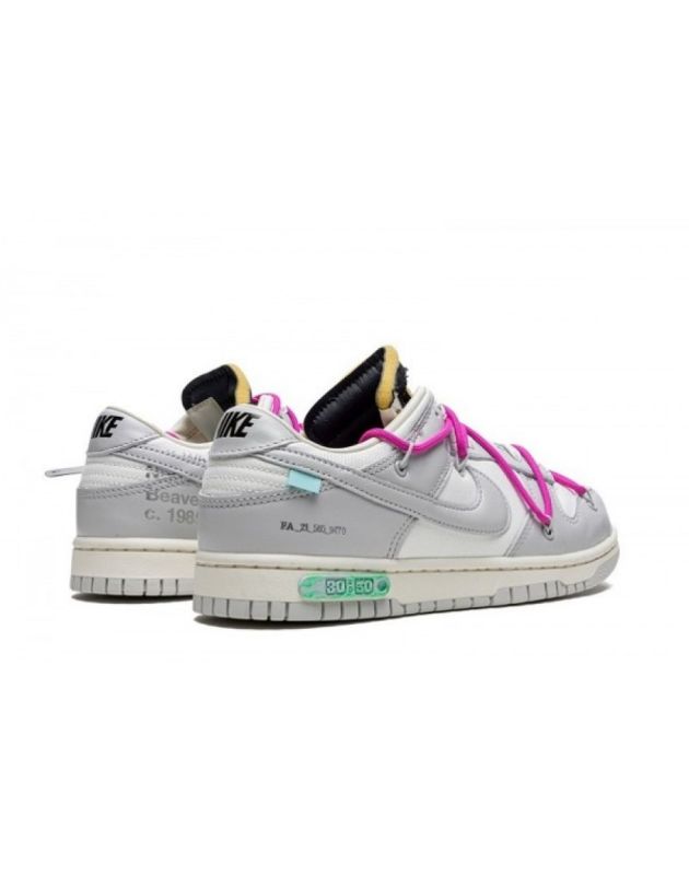 Nike SB Dunk Low X Off-White 2021 Lot 30 Canvas Rubber Sole Casual Sneakers DM1602-122