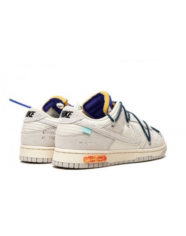 Nike SB Dunk Low X Off-White 2021 Lot 16 Canvas Rubber Sole Casual Sneakers DJ0950-111