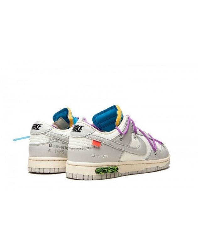 Nike X Off-White SB Dunk Low 2021 Lot 47 Canvas Rubber Sole Casual Sneakers DM1602-125