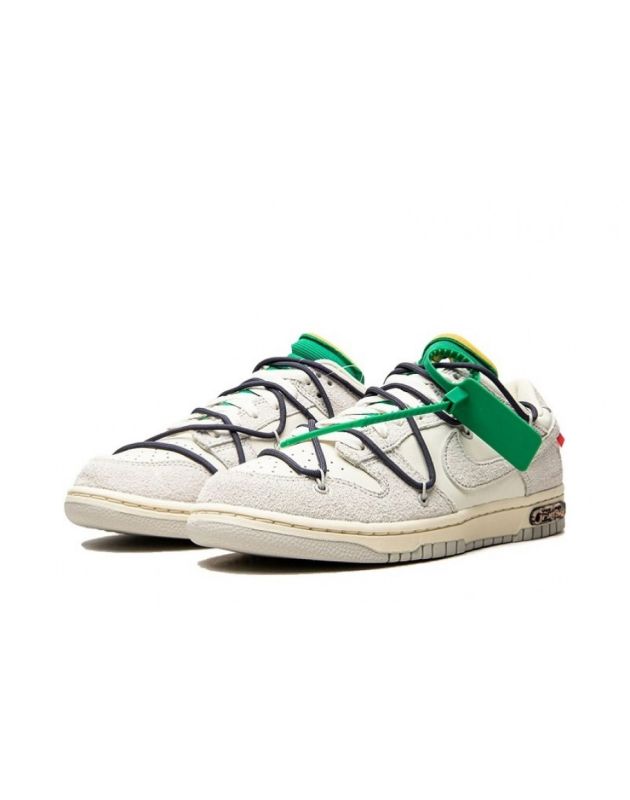 Nike SB Dunk Low X Off-White 2021 Lot 20 Canvas Rubber Sole Casual Sneakers DJ0950-115