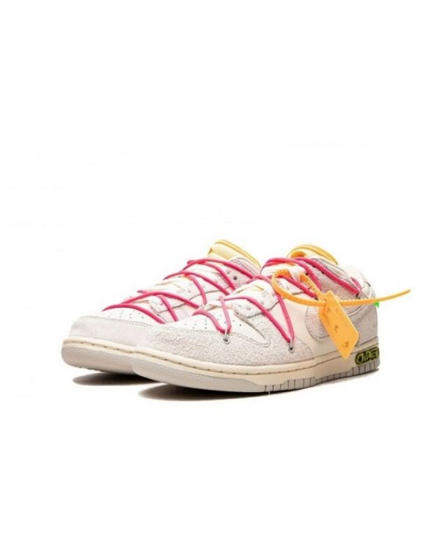 Nike SB Dunk Low X Off-White 2021 Lot 17 Canvas Rubber Sole Casual Sneakers DJ0950-117