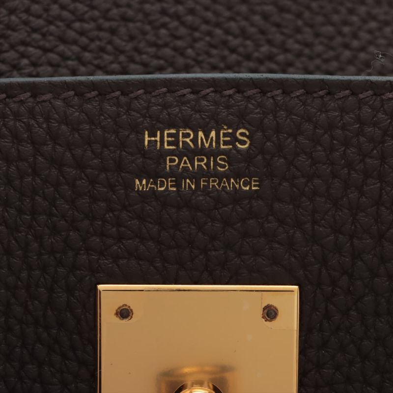 Hermes Birkin 35CM Classic Black Clemence Leather Women Tote Handbag