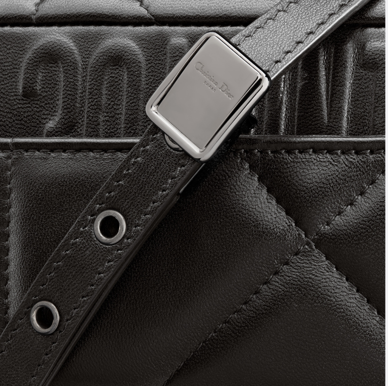 Christian Dior 30 Motaigne Vintage Small Black Lambskin Women Box Crossbody Bag M9224BNNA_M900