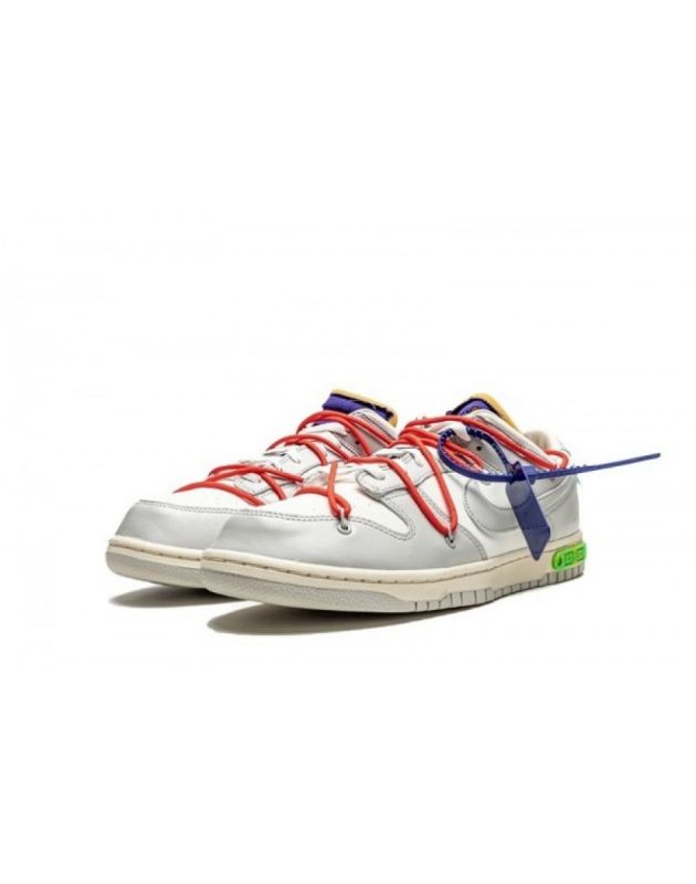 Nike SB Dunk Low X Off-White 2021 Lot 23 Canvas Rubber Sole Casual Sneakers DM1602-126