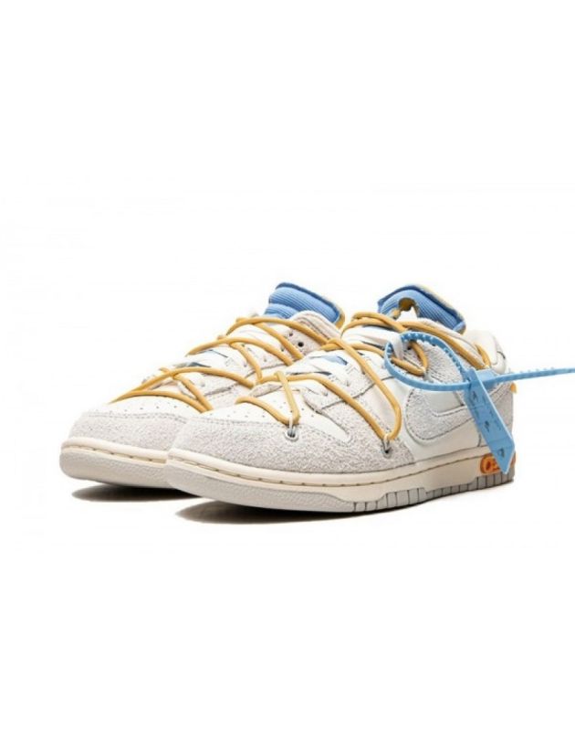 Nike X Off-White SB Dunk Low 2021 Lot 34 Canvas Rubber Sole Casual Sneakers DJ0950-102