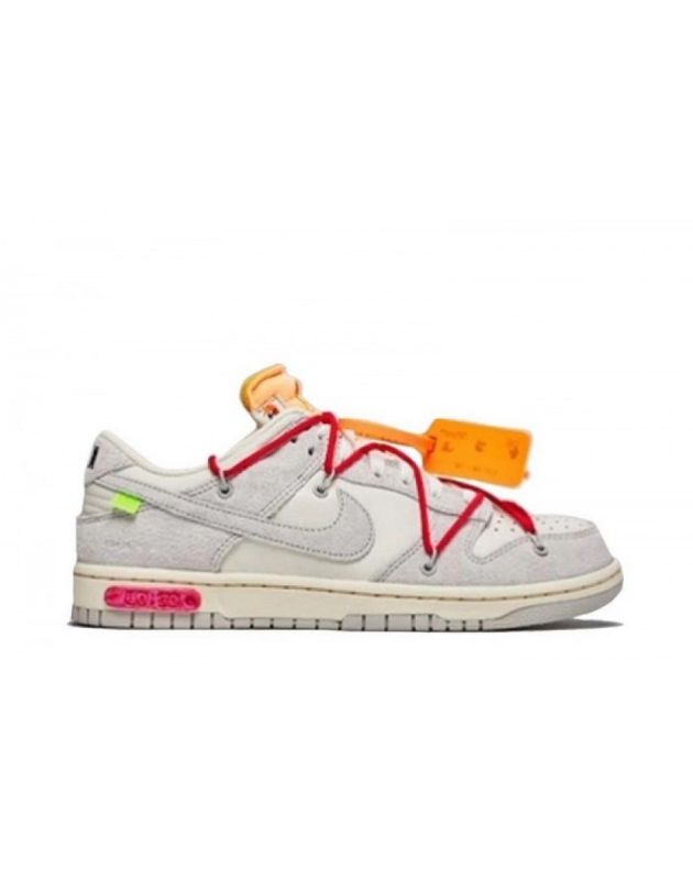 Nike X Off-White SB Dunk Low 2021 Lot 40 Canvas Rubber Sole Casual Sneakers DJ0950-103
