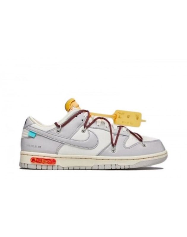 Nike X Off-White SB Dunk Low 2021 Lot 46 Canvas Rubber Sole Casual Sneakers DM1602-102