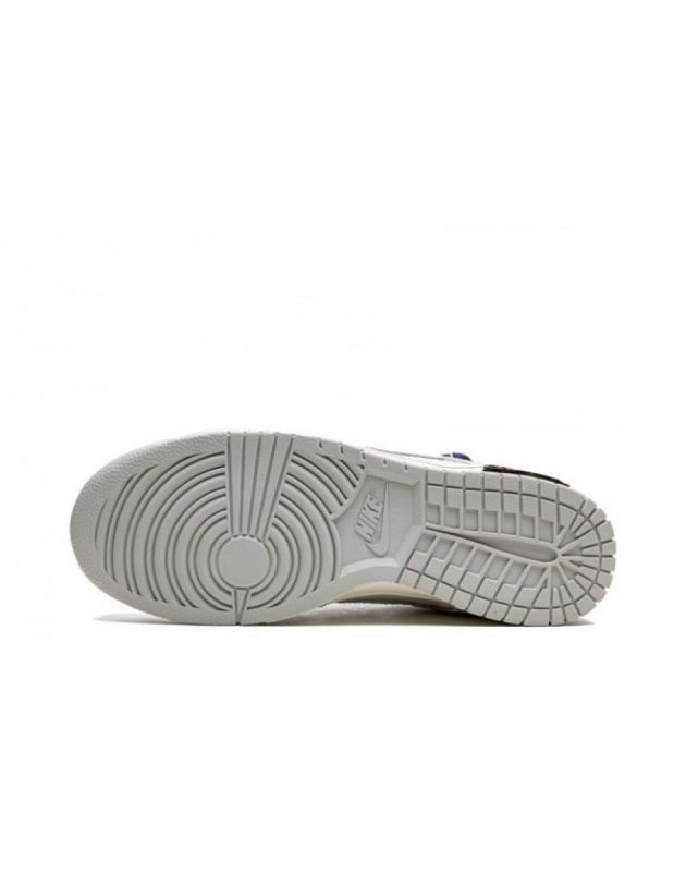 Nike SB Dunk Low X Off-White 2021 Lot 18 Canvas Rubber Sole Casual Sneakers DJ0950-112