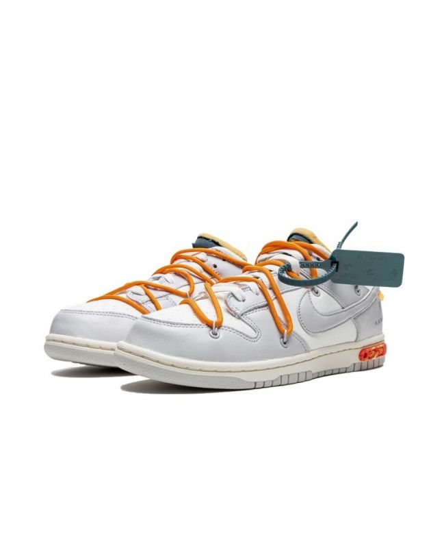 Nike X Off-White SB Dunk Low 2021 Lot 44 Canvas Rubber Sole Casual Sneakers DM1602-104