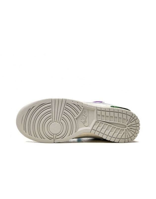 Nike X Off-White SB Dunk Low 2021 Lot 47 Canvas Rubber Sole Casual Sneakers DM1602-125