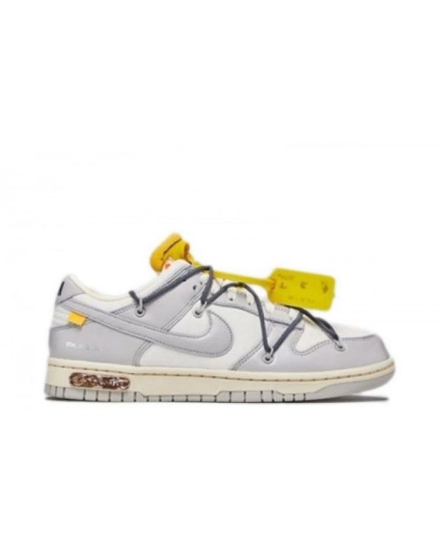 Nike X Off-White SB Dunk Low 2021 Lot 41 Canvas Rubber Sole Casual Sneakers DM1602-105