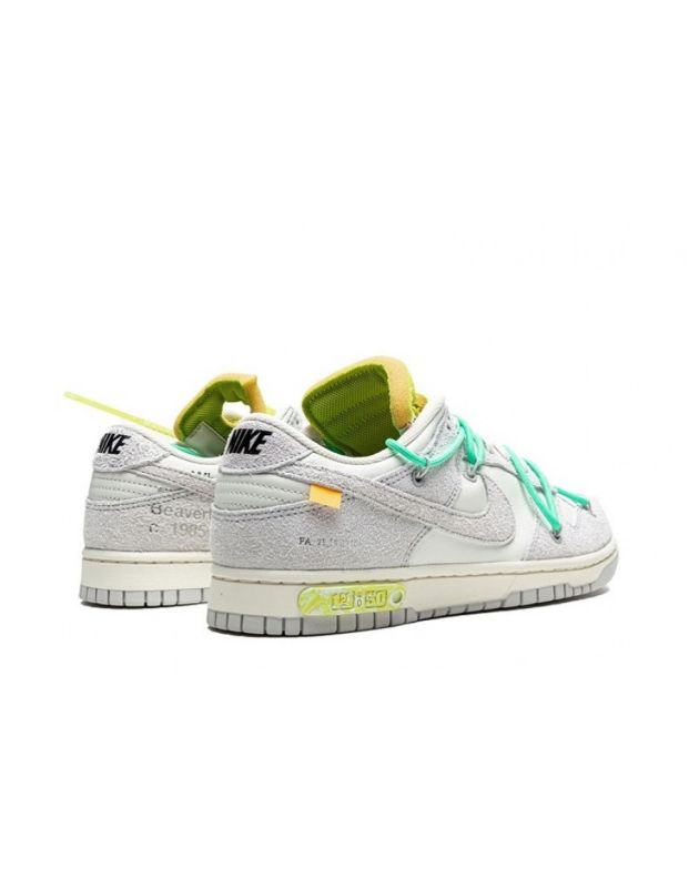 Nike SB Dunk Low X Off-White 2021 Lot 14 Canvas Rubber Sole Casual Sneakers DJ0950-106