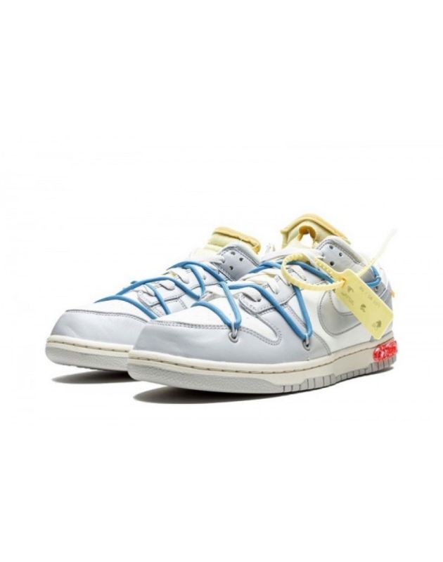 Nike SB Dunk Low X Off-White 2021 Lot 5 Canvas Rubber Sole Casual Sneakers DM1602-113