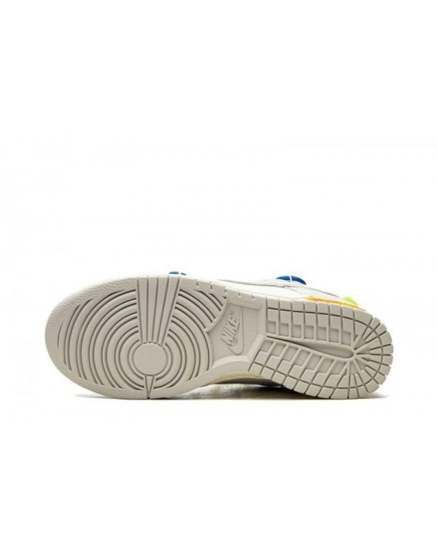 Nike SB Dunk Low X Off-White 2021 Lot 10 Canvas Rubber Sole Casual Sneakers DM1602-112