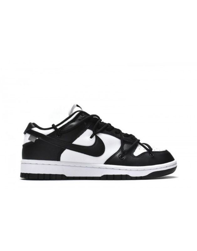 Nike SB Dunk Low X Off White 2022 Black White Leather Rubber Sole Casual Sneakers CT0856-103