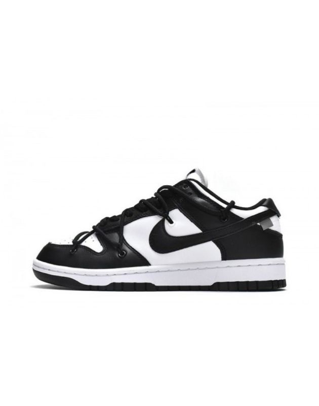 Nike SB Dunk Low X Off White 2022 Black White Leather Rubber Sole Casual Sneakers CT0856-103