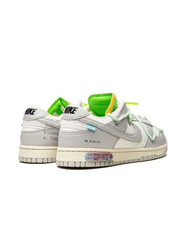 Nike SB Dunk Low X Off-White 2021 Lot 7 Canvas Rubber Sole Casual Sneakers DM1602-108