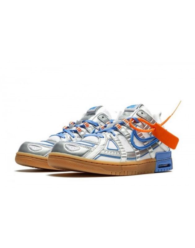 Nike SB Dunk Low X Off-White 2020 UNC Couro Falso Air Sole Tênis Casual CU6015-100