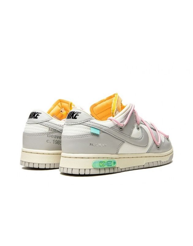 Nike SB Dunk Low X Off-White 2021 Lot 9 Canvas Rubber Sole Casual Sneakers DM1602-109