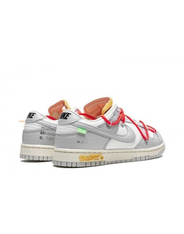 Nike SB Dunk Low X Off-White 2021 Lot 6 Canvas Rubber Sole Casual Sneakers DM1602-110