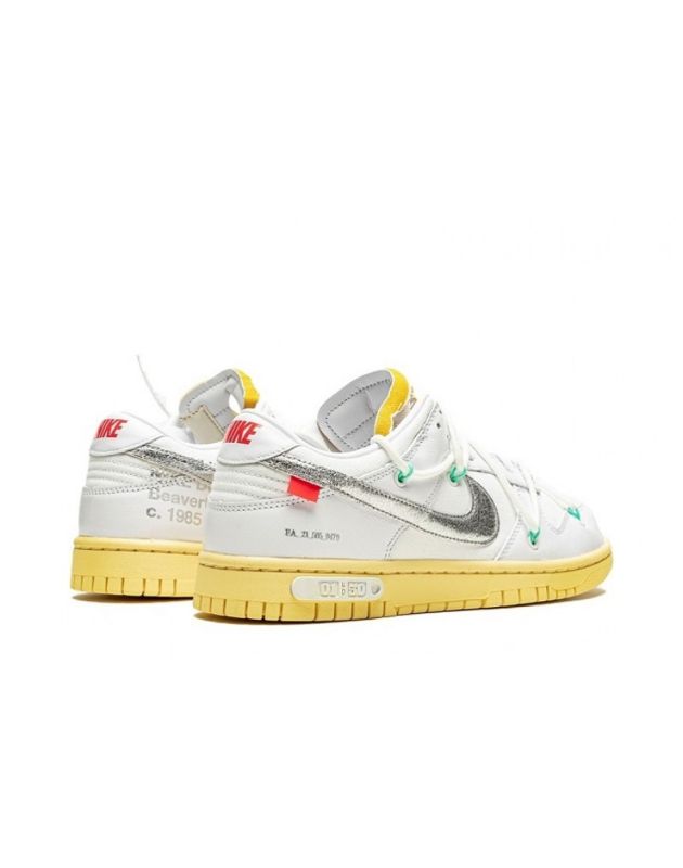 Nike SB Dunk Low X Off-White 2021 Lot 1 Canvas Rubber Sole Casual Sneakers DM1602-127