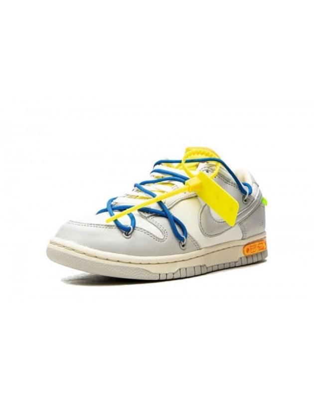 Nike SB Dunk Low X Off-White 2021 Lot 10 Canvas Rubber Sole Casual Sneakers DM1602-112