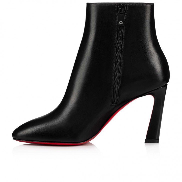 Christian Louboutin So Eleonor Classic 85 Mm Black Calf Leather Round Toe Boot 3210867BK01