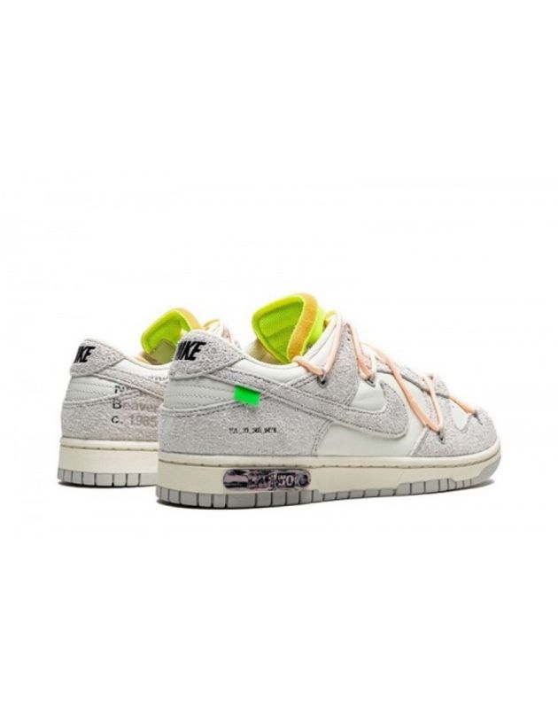 Nike SB Dunk Low X Off-White 2021 Lot 12 Canvas Rubber Sole Casual Sneakers DJ0950-100