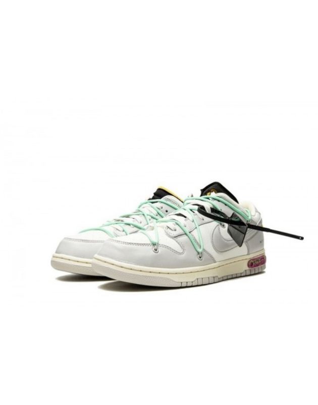 Nike SB Dunk Low X Off-White 2021 Lot 4 Canvas Rubber Sole Casual Sneakers DM1602-114