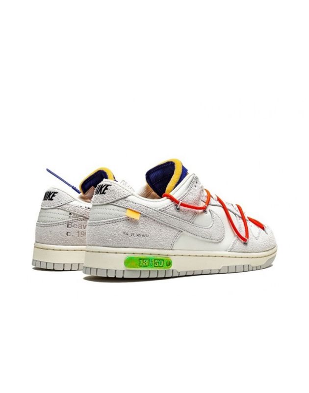 Nike SB Dunk Low X Off-White 2021 Lot 13 Canvas Rubber Sole Casual Sneakers DJ0950-110