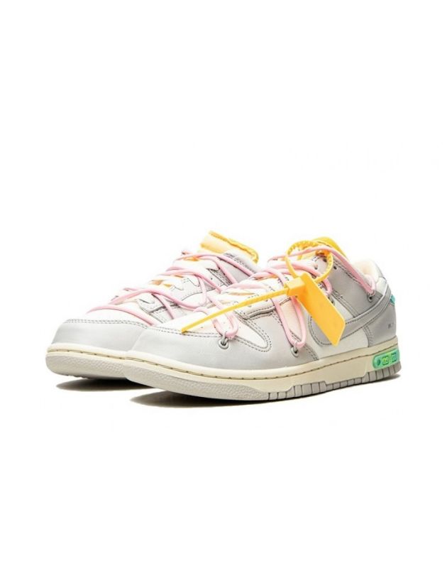 Nike SB Dunk Low X Off-White 2021 Lot 9 Canvas Rubber Sole Casual Sneakers DM1602-109